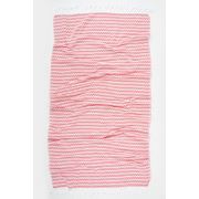 İrya Nil Kara Tezgah Peştemal Mercan 90x170 cm