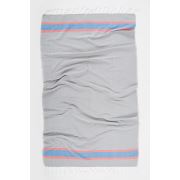 İrya İlya Kara Tezgah Peştemal Gri 90x170 cm