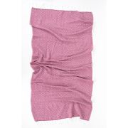 İrya Ilgın Kara Tezgah Peştemal Pembe 90x170 cm