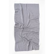 İrya Ilgın Kara Tezgah Peştemal Gri 90x170 cm