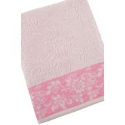 İrya Scarlet Jakarlı Banyo Havlusu Pembe 90x150 cm