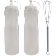 KaktüsKedi 2 Adet 750 Ml Sos Şişesi Mini Çırpıcı Hediyeli Set 712648