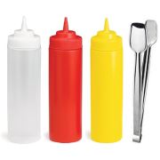 Kaktüskedi 3 Adet 750 Ml Sos Şişesi Maşa Hediyeli Set 712667