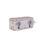 Kanca Ev Hasır, Kapaklı Sepet, Pembe Balonlu, Pembe Renk, Küçük