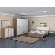 Kenyap Allure 821180 Yatak Odası - Taçlı 6 Kapı Gardıroplu - Sümela Beyaz