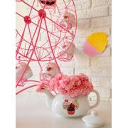 Keramika 1li 9 Cm Beyaz Pink Cake Demlik