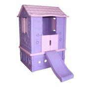 King Kh 2010 -P İki Kapılı Kaydıraklı Oyun Evi-Pembe