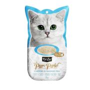 Kit Cat Purr Puree Chicken & Smoked Tütsülenmiş Tavuklu Sıvı Kedi Ödülü 4x15 Gr