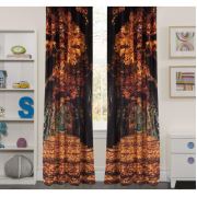 Kozzy Home RFE161 Saten Baskılı Tek Kanat Fon Perde - 135x270 cm