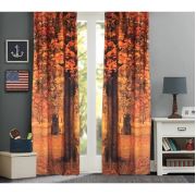 Kozzy Home RFE167 Saten Baskılı Tek Kanat Fon Perde - 135x270 cm