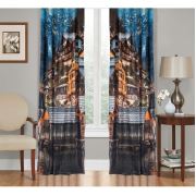 Kozzy Home RFE174 Saten Baskılı Tek Kanat Fon Perde - 135x270 cm