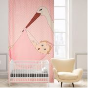 Kozzy Home RFE177 Saten Baskılı Tek Kanat Fon Perde - 135x270 cm