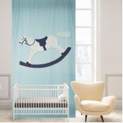Kozzy Home RFE178 Saten Baskılı Tek Kanat Fon Perde - 135x270 cm