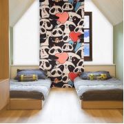 Kozzy Home RFE179 Saten Baskılı Tek Kanat Fon Perde - 135x270 cm