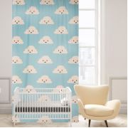 Kozzy Home RFE180 Saten Baskılı Tek Kanat Fon Perde - 135x270 cm