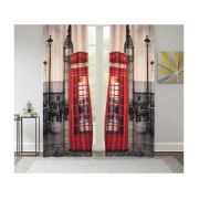 Kozzy Home RFE189 Saten Baskılı Tek Kanat Fon Perde - 135x270 cm Sol Kanat