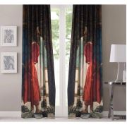 Kozzy Home RFE193 Saten Baskılı Tek Kanat Fon Perde - 135x270 cm Sol Kanat