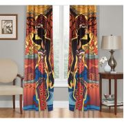 Kozzy Home RFE196 Saten Baskılı Tek Kanat Fon Perde - 135x270 cm Sağ Kanat