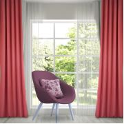 Kozzy Home RFE104 Tek Kanat Fon Perde (Pudra) - 140x270 cm