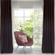 Kozzy Home RFE108 Tek Kanat Fon Perde (Acı Kahve) - 140x270 cm
