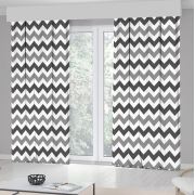 Kozzy Home RFE423 Saten Baskılı Tek Kanat Fon Perde - Gri 135x270 cm