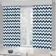 Kozzy Home RFE427 Saten Baskılı Tek Kanat Fon Perde - İndigo 135x270 cm