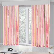 Kozzy Home RFE432 Saten Baskılı Tek Kanat Fon Perde - Turuncu 135x270 cm