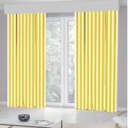 Kozzy Home RFE436 Saten Baskılı Tek Kanat Fon Perde - Sarı 135x270 cm