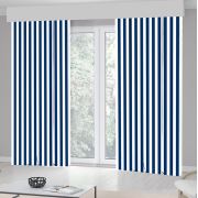 Kozzy Home RFE437 Saten Baskılı Tek Kanat Fon Perde - Lacivert 135x270 cm