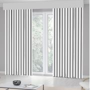 Kozzy Home RFE438 Saten Baskılı Tek Kanat Fon Perde - Gri 135x270 cm