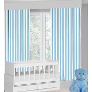 Kozzy Home RFE439 Saten Baskılı Tek Kanat Fon Perde - Mavi 135x270 cm