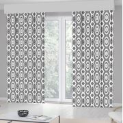 Kozzy Home RFE0442 Saten Baskılı Tek Kanat Fon Perde 135x270 cm
