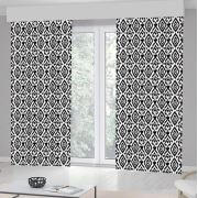 Kozzy Home RFE0446 Saten Baskılı Tek Kanat Fon Perde 135x270 cm