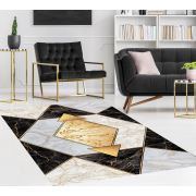 Kozzy Home Yıkanabilir Kaymaz Taban Halı Siyah RFE6783 80x150 cm