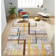 Kozzy Home Yıkanabilir Kaymaz Taban Halı SARI RFE6788 80x150 cm