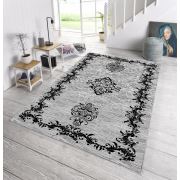 Kozzy Home Yıkanabilir Kaymaz Taban Halı Gri RFE6798 160x300 cm