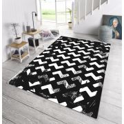 Kozzy Home Yıkanabilir Kaymaz Taban Halı Siyah RFE6800 80x150 cm