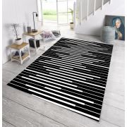 Kozzy Home Yıkanabilir Kaymaz Taban Halı Siyah RFE6803 80x150 cm
