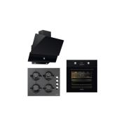 Kumtel Black Point Button 3'lü Ankastre Set