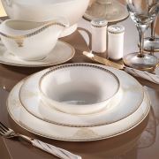 Kütahya Porselen Bone China 84 Parça 25143 Desenli Yemek Takımı
