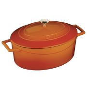 Lava Folk Oval Döküm Demir Tencere 27 cm Turuncu Turuncu