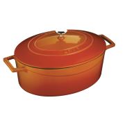Lava Folk Oval Döküm Demir Tencere 29 cm Turuncu