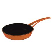 Lava Döküm Kızartma Tavası Metal Kulplu 24 cm Mavi Turuncu