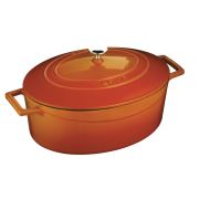 Lava Folk Oval Döküm Demir Tencere 29 cm Turuncu