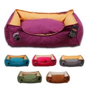 Lepus Soft Plus Mikrofiber Süet Kumaş Kedi ve Köpek Yatağı Medium 55x70x22h cm- Mavi Mavi