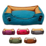 Lepus Soft Plus Mikrofiber Süet Kumaş Kedi ve Köpek Yatağı Large 70x86x22h cm- Gri