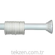 Lider Banyo Perde Boru 240cm Yaylı Beyaz