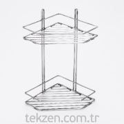 Beşgen Köşe Raf Üçlü 20x20x45cm