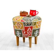 Lorence Home Rug Puf / Beyaz
