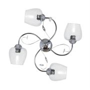 Lumexx Titan 4lü Avize Krom Çatlatma Camlı 7667-4C